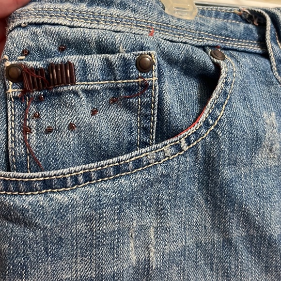 Venezia Ladies Knee Length Denim Distressed Jean Skirt Size 20 - Picture 5 of 9